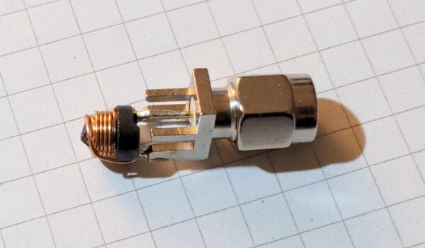Probe based on a partially disassembled shielded coil
