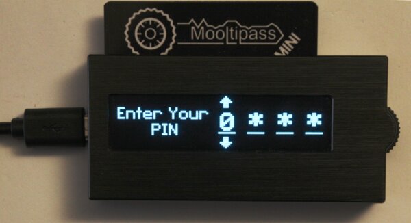 Mooltipass PIN dialog